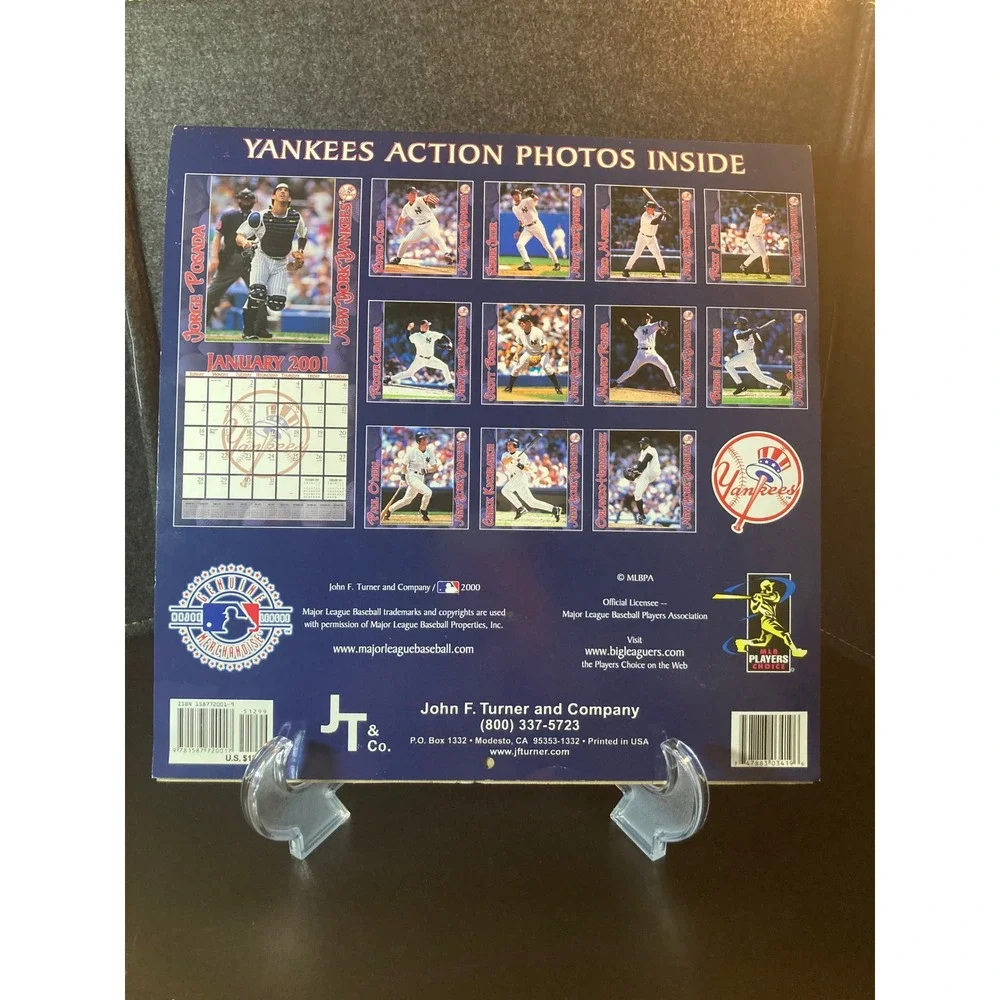 New York Yankees 2001 Team Calendar MLB Vintage Derek Jeter Jorge Posada JT & Co